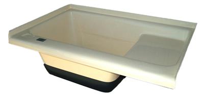 Icon 00473 Sit-In Step Bathtub - Colonial White