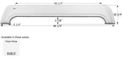 Icon 01813 Fender Skirt (Various Dutchmen Brands), Polar White - Young Farts RV Parts