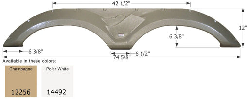 Icon 12256 Fender Skirt Keystone Brands Including Montana Mountaineer 74 - 5/8 Inch 12 Inch Champagne - Young Farts RV Parts