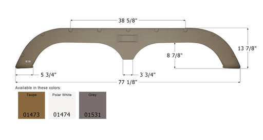 Icon Fender Skirt Fleetwood Brands Including Prowler/ Regal/ Redline Hyper Lite - Polar White - 01474 - Young Farts RV Parts