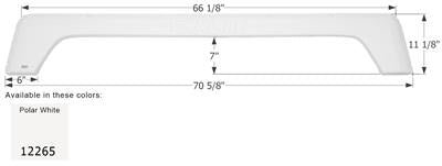 Icon Fender Skirt Layton Brands Including Skyline Nomad 70-5/8 Inch 11-1/8 Inch Polar White 12265 - Young Farts RV Parts