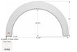 Icon Fender Skirt Various Fleetwood Brands Including Flair Class A motorhomes 41-3/4 Inch 24 Inch Polar White 01916 - Young Farts RV Parts