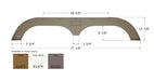 Icon Fender Skirt Various Fleetwood Brands Including Prowler/ Prowler Regal/ Regal/ Redline Hyper Lite 77-1/8 Inch 13-7/8 Inch Taupe 01473 - Young Farts RV Parts