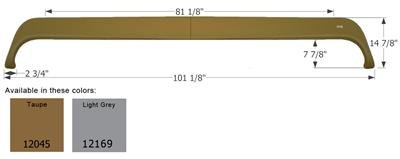 Icon Fender Skirt Various Monaco And Holiday Rambler Brands Including Mkenzie Dune Chaser 101-1/8 Inch 14-7/8 Inch Light Gray 12169 - Young Farts RV Parts