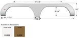 Icon Fender Skirt Various Travel Supreme Brands Including River Canyon 73-1/8 Inch 14 Inch Polar White 01808 - Young Farts RV Parts