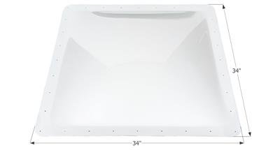 Icon Skylight 4" Bubble Type Dome Square White Opening 30" x 30" - Young Farts RV Parts