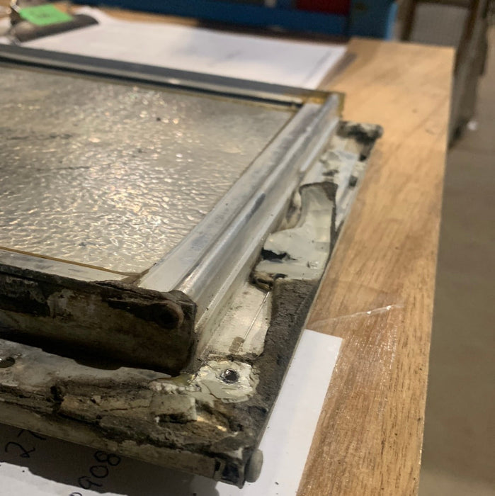 Used Square Cornered Cargo Door 17 3/4" x 10 3/4" x 7/8"D - Young Farts RV Parts