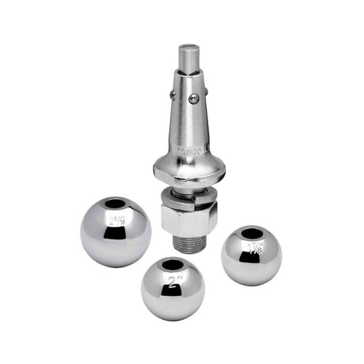 Interchangeable Hitch Ball w/ 1" Shank - 1 - 7/8", 2", 2 - 5/16" Balls - Young Farts RV Parts