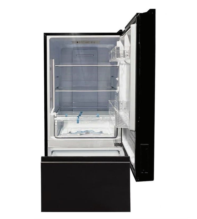 Invision 180-2562 Dual Compartment Refrigerator - 10.7 Cu. Ft. - Dual Swing Hinge - Black