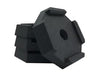 Jack Pad SnapPad EQ7SP4 EQ Compact, Rubber, Fits 7" Square And 7-1/4" Round, Black, 9" Diameter - Young Farts RV Parts
