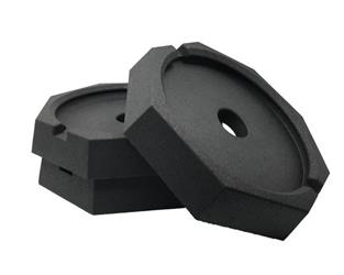Jack Pad SnapPad RV10SP3 Rival, Rubber, Fits 10" Round Jack Foot, Black, 11-3/4" Diameter