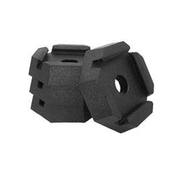 Jack Pad SnapPad XTRS5SP4 Xtra Square, Rubber, Fits 5" Square Jack Foot, Black