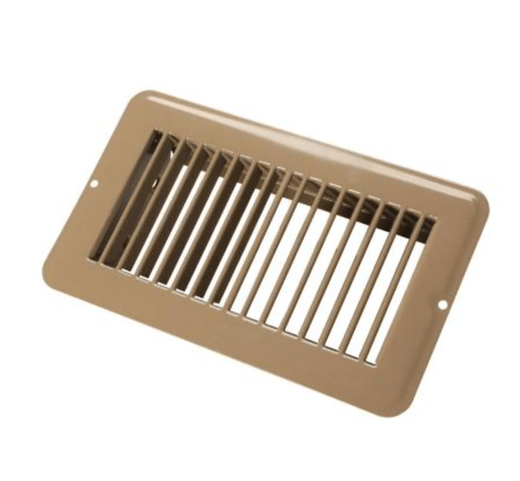 JR Products 02 - 28955 Heating/ Cooling Register - Rectangular, Brown - Young Farts RV Parts