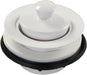 JR Products 95095 White Plastic Strainer with Pop - Stop Stopper - Young Farts RV Parts
