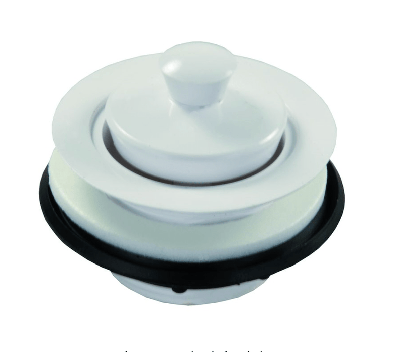 JR Products 95095 White Plastic Strainer with Pop-Stop Stopper