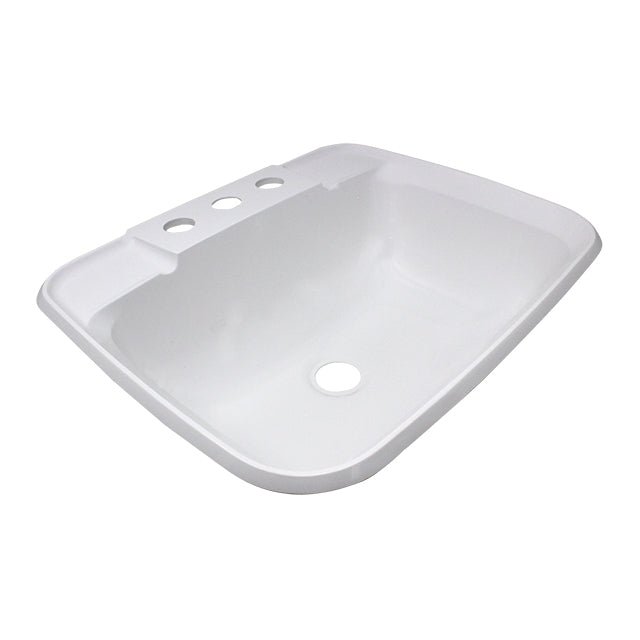 LaSalle Bristol 16186PWA 14 - 3/4" x 12 - 1/4" Single Bowl Sink - White - Young Farts RV Parts
