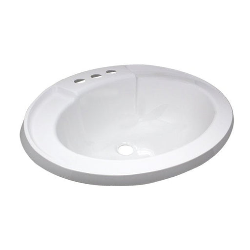 LaSalle Bristol 16305PWA Oval Lavatory/Bathroom Sink, White - Young Farts RV Parts