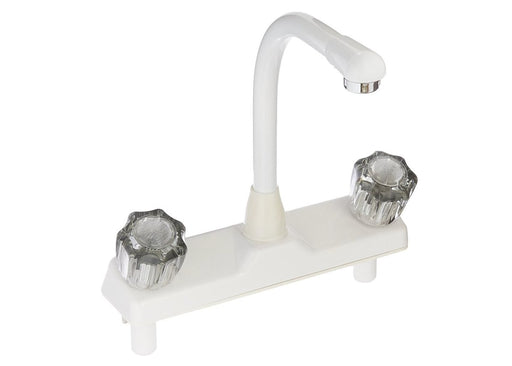 LaSalle Bristol 20380R147WABX Hi - Rise Kitchen Faucet, White - Young Farts RV Parts