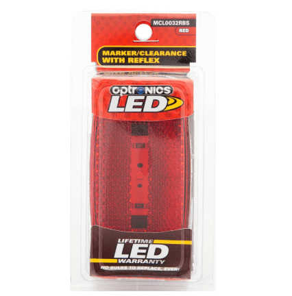 LED Clearance/Marker Light Oval Black Red - Young Farts RV Parts