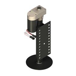 Leveling Jack Lippert Components 342610 Ground Control, Used To Level Fifth Wheel Trailer While Parked, Electric, 5000 Pound Capacity, 12.5" Stroke, Replacement Left Rear Short Leg For Lippert Ground Control 3.0 Leveling System, Round, With Motor, With Mo