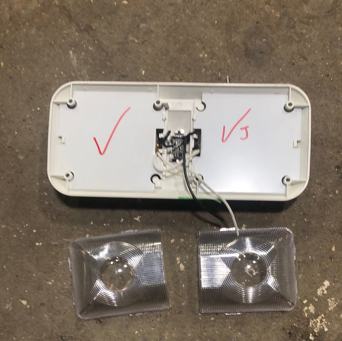 Used Light Fixture *DOUBLE* 310173 / F33-0052 White