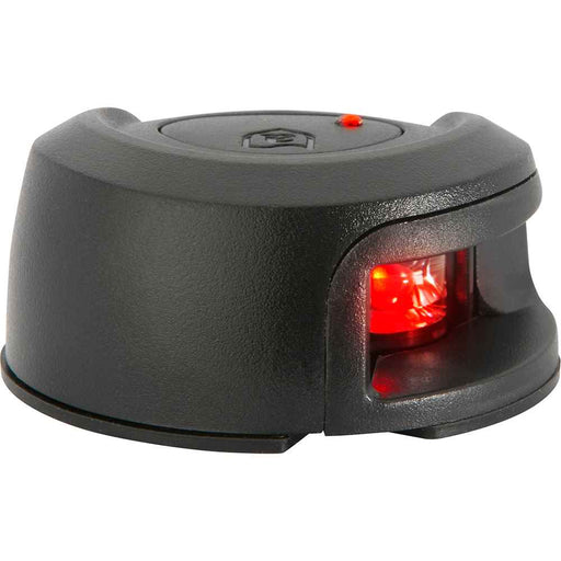 LightArmor Deck Mount Navigation Light - Black Composite - Port (red) - 2NM - Young Farts RV Parts