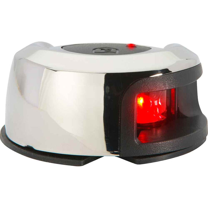 LightArmor Deck Mount Navigation Light - Stainless Steel - Port (red) - 2NM - Young Farts RV Parts