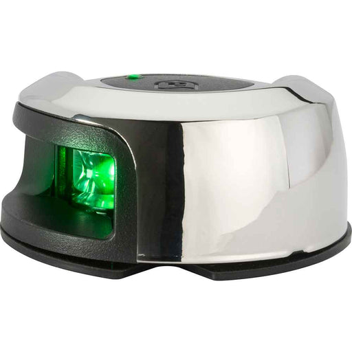 LightArmor Deck Mount Navigation Light - Stainless Steel - Starboard (green) - 2NM - Young Farts RV Parts