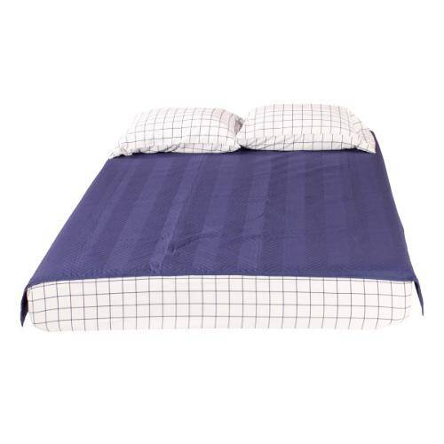 Lippert 2022107824 Thomas Payne® Easy Zzzs Bedding Set - Short Queen 60 x 75 Inch, Navy Checkered - Young Farts RV Parts