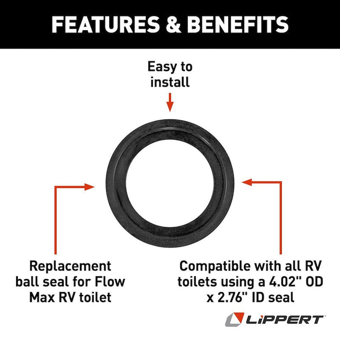 Lippert 2023038024 Flow Max Toilet Seal - Flush Ball Seal