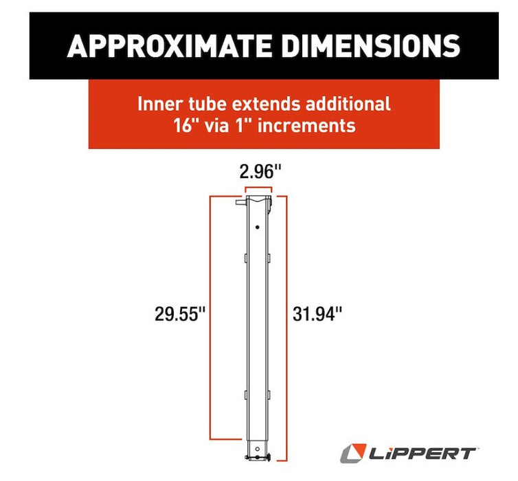 Lippert Components 179014 Trailer Landing Gear Follow Leg - Young Farts RV Parts