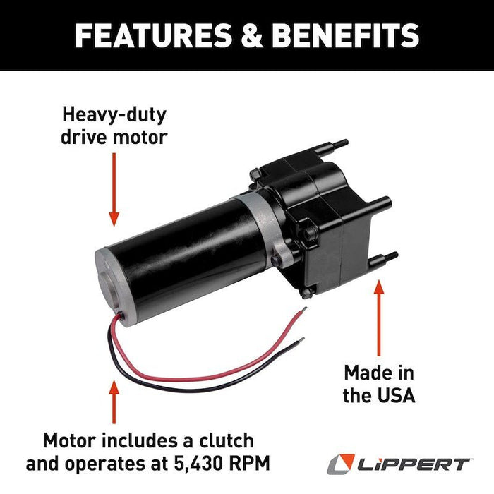 Lippert Components 241795 Heavy Duty Trailer Landing Gear Motor - For Ground Control 2.0 - Young Farts RV Parts