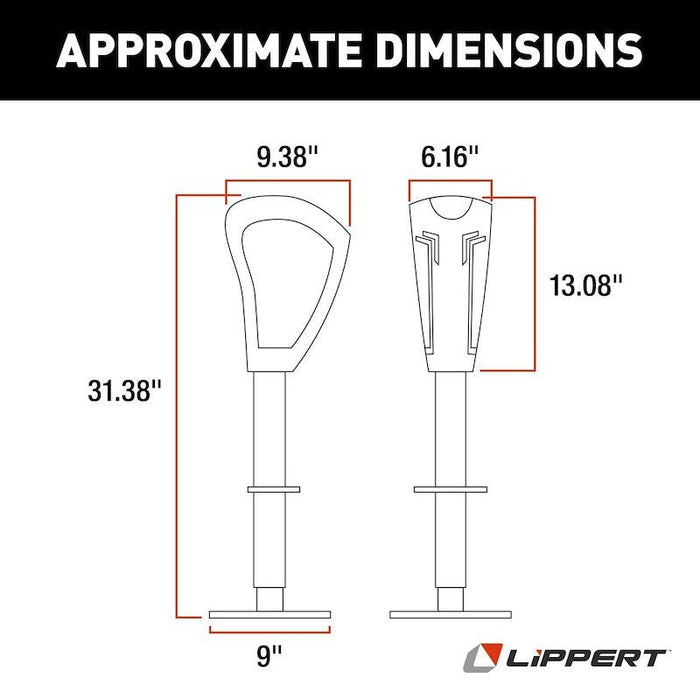 Lippert Components 643589 Smart Jack Trailer Tongue Jack 3.5K 18" Stroke