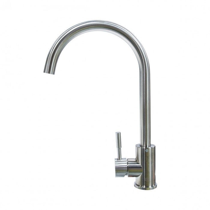Lippert Components 719324 Curved Gooseneck Stainless Steel Faucet
