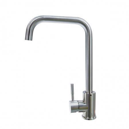 Lippert Components 719325 - Square Gooseneck Stainless Steel Faucet - Young Farts RV Parts