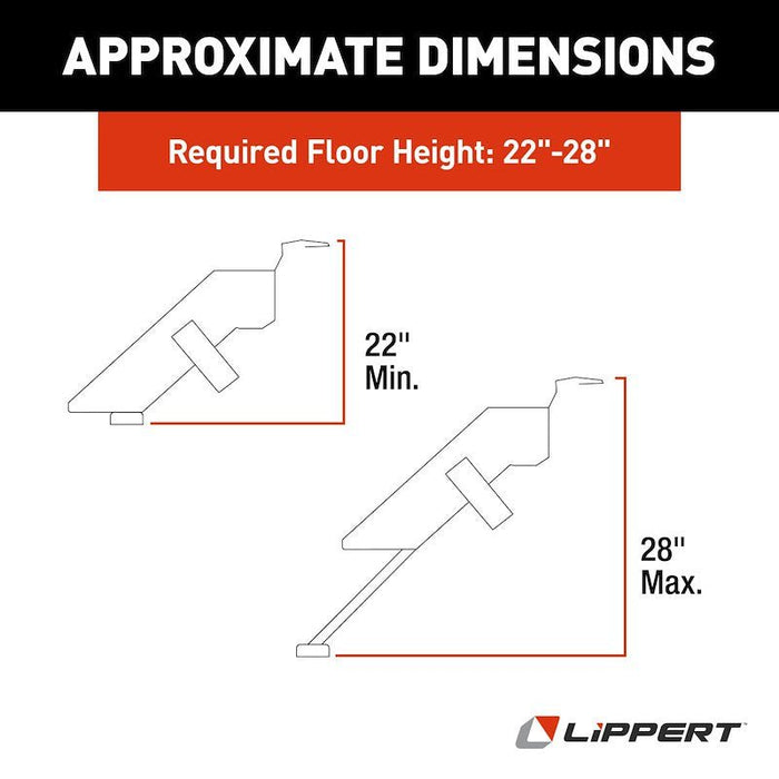 Lippert Components 733932 SolidStep Manual Fold-Down Double Steps for 30" - 36"