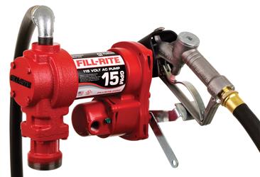 Liquid Transfer Tank Pump Fill Rite by Tuthill FR610H Gasoline/ Gasoline Lends Up To 15% Or E15/ Diesel/ Biodiesel Blends Up To 20% Or B20/ Kerosene And Mineral Spirits, Electric, 15 Gallons Per Minute, 3/4" Diameter x 12 Foot Length UL Listed Hose With S - Young Farts RV Parts