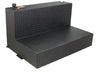 Liquid Transfer Tank RDS Tanks 70388PC DOT Approved, Gasoline or Diesel, 95 Gallon Capacity, L-Shape, 32" Length x 48" Width x 26" Height, Powder Coated Diamond Tread, Black, Aluminum, With 2" Female Pipe Thread Coupling/ 3/8" FTP Drain Plug - Young Farts RV Parts