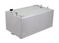 Liquid Transfer Tank RDS Tanks 71110 DOT Approved, Gasoline or Diesel, 55 Gallon Capacity, Rectangle, 22" Length x 36-1/2" Width x 16-1/2" Height, Diamond Tread, Aluminum, With 2" Female Pipe Thread Coupling/ 3/8" FTP Drain Plug - Young Farts RV Parts