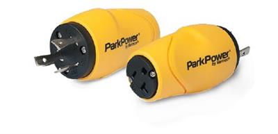 Marinco One Piece Adapter 15 or 20 Amp Straight Blade Connector & 30 Amp Locking Plug - S30-15RV - Young Farts RV Parts