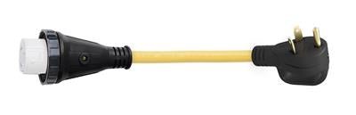 Marinco Weekender Locking Pigtail 30 Amp Male x 50 Amp Female 12" - 3050PA - Young Farts RV Parts