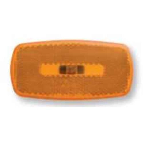Marker/Clearance Light Oval Black Base Amber - Young Farts RV Parts