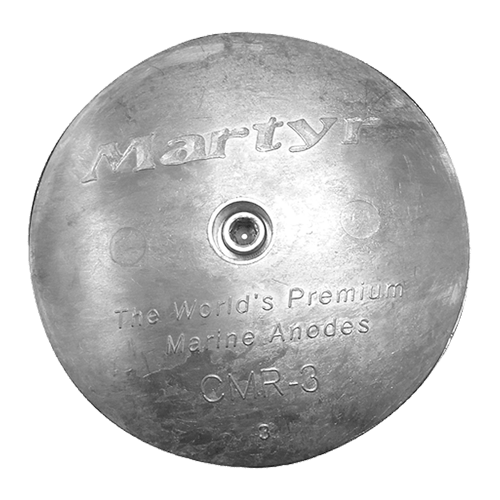 MARTYR ANODES Marine Anode Kit - Traditional -  Zinc - 2.81" OD x 1/2" H; Set Of 2 - CMR02