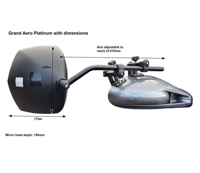 Milenco MIL-6613 - Grand Aero Platinum Towing Mirror