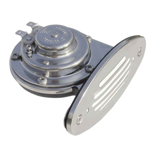 Mini SS Single Drop - In Horn w/SS Grill - 12V Low Pitch - Young Farts RV Parts