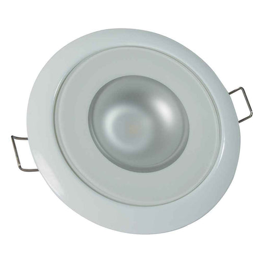 Mirage - Flush Mount Down Light - Glass Finish/White Bezel - 3 - Color Red/Blue Non - Dimming w/White Dimming - Young Farts RV Parts