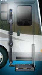 Mobility Chair Lift Kit Barker Mfg. 33170 Table Type; Personal Lift Only; Not Designed For Scooters/ Wheelchairs; 300 Pound Capacity; 40" Vertical Lift; 26" Length x 25 - 1/2" Width Platform; Stainless Steel; Aluminum - Young Farts RV Parts