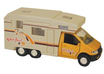Model Vehicle Prime Products 27-0005 Die Cast Metal And Plastic Mini Motor Home Toy, Working Slide Out Awnings And Operable Passenger And Coach Doors - Young Farts RV Parts