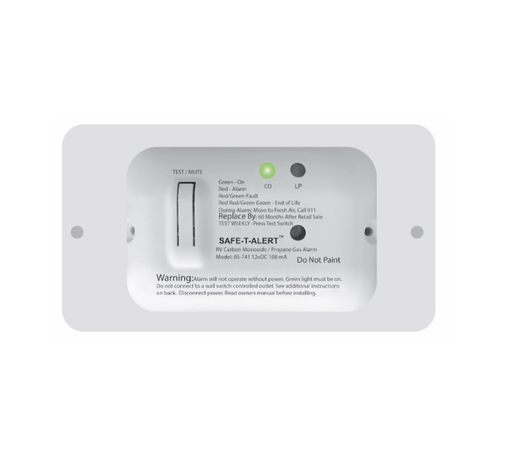 MTI Industries 85 - 741 - WT - TR Universal 85 Series Slim Line White Dual CO/LP Alarm - Young Farts RV Parts