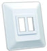 Multi Purpose Switch Faceplate JR Products 13615 Double Switch Opening; 1.125" x 0.550" (Switch Cutout); 3.375" x 3.812" (Outside Dimension); White - Young Farts RV Parts